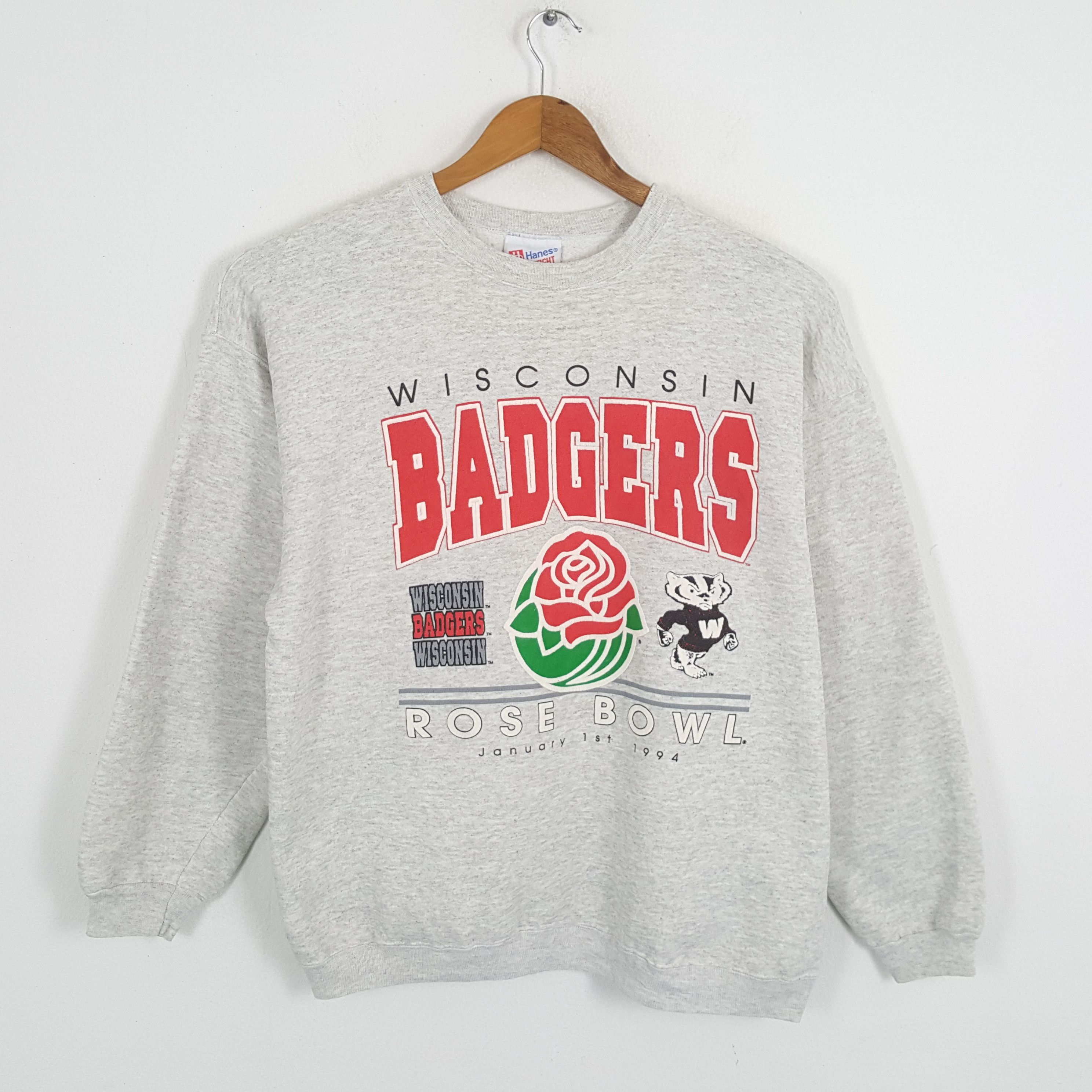 NFL × Vintage Vintage 90's WISCONSIN BADGER ROSE BOWL NFL Promo Sweatshirt Size US XL / EU 56 / 4 - 1 Thumbnail