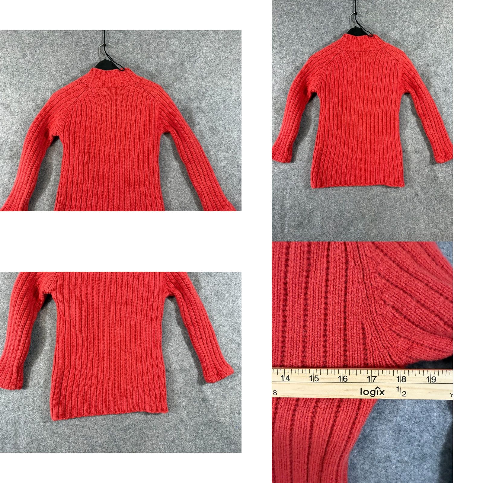 Boden Boden Sweater Womens M Red Raglan Sleeve Ribbed Knit Tie Neck Pom Pom Vintage Sweater Pullover Winter Womens M Red Raglan Sleeve Size M / US 6-8 / IT 42-44 - 8 Thumbnail