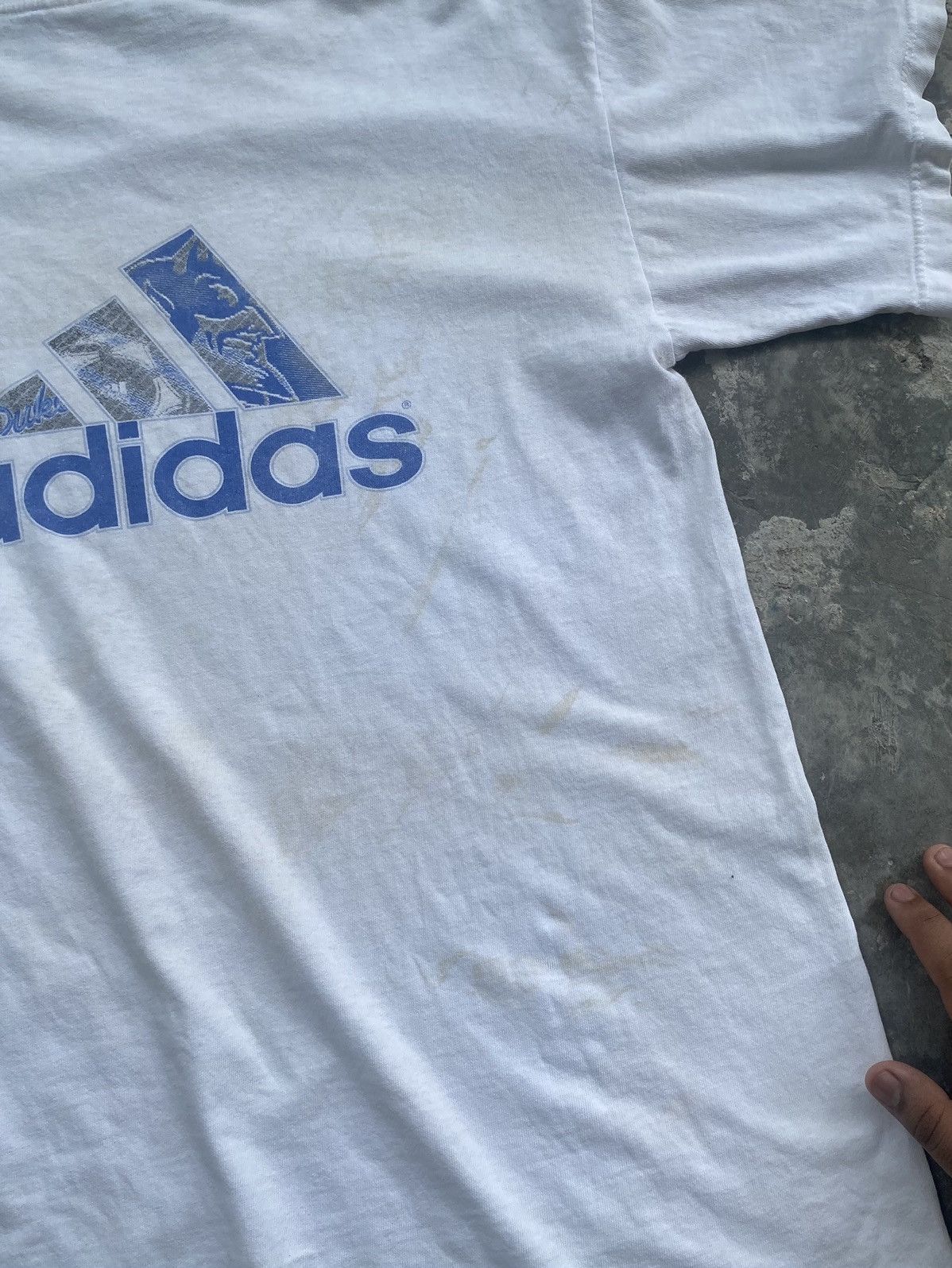 Adidas Rare Vintage 90s Adidas x Duke Soccer Camp Tee (1994) Size US M / EU 48-50 / 2 - 8 Thumbnail