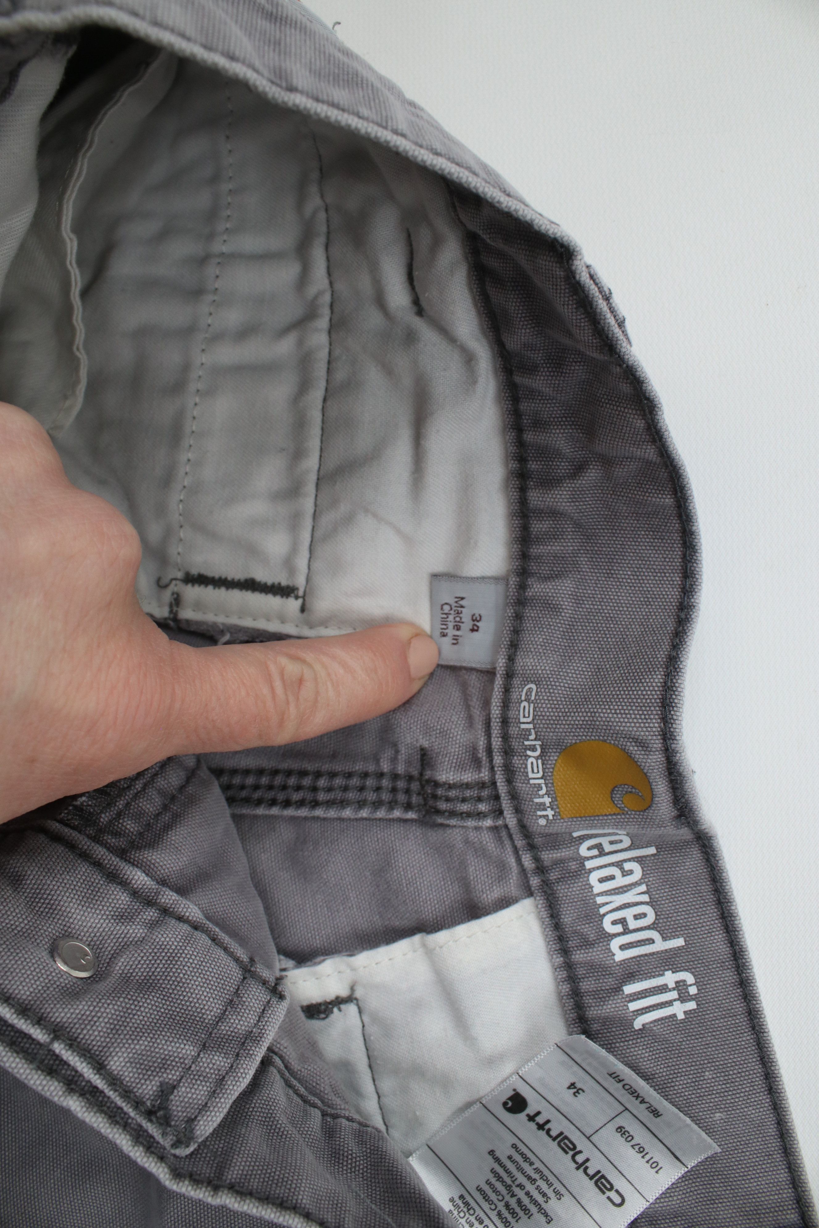 Carhartt × Vintage Vintage Carhartt Canvas Relaxed Fit Dungaree Shorts Gray Size US 34 / EU 50 - 7 Thumbnail