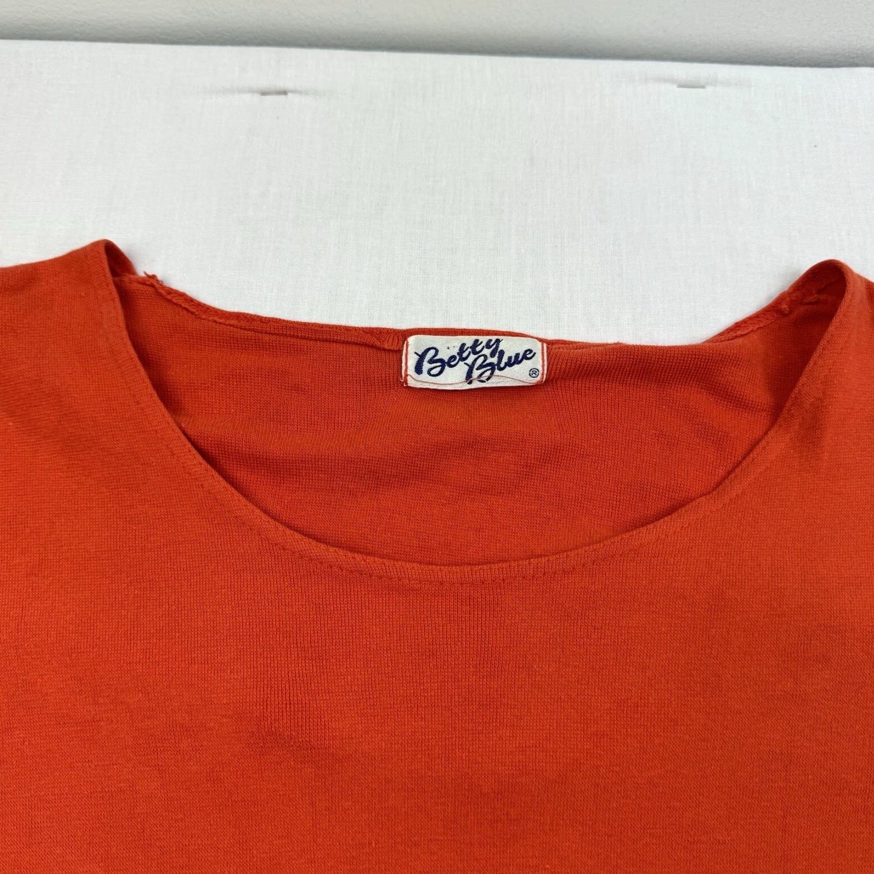 Vintage VINTAGE Betty Blue Bodysuit Women’s Medium Orange Disco 1970s Long Sleeve Scoop Neck Casual Size M / US 6-8 / IT 42-44 - 4 Thumbnail