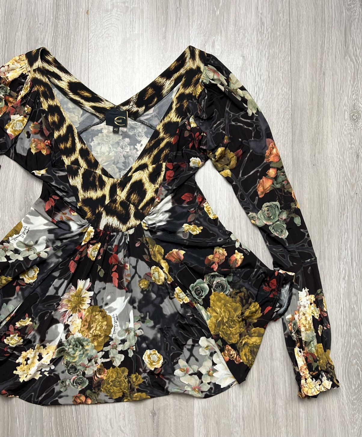Just Cavalli Just Cavalli Floral Blouse Size 42 Size M / US 6-8 / IT 42-44 - 3 Thumbnail