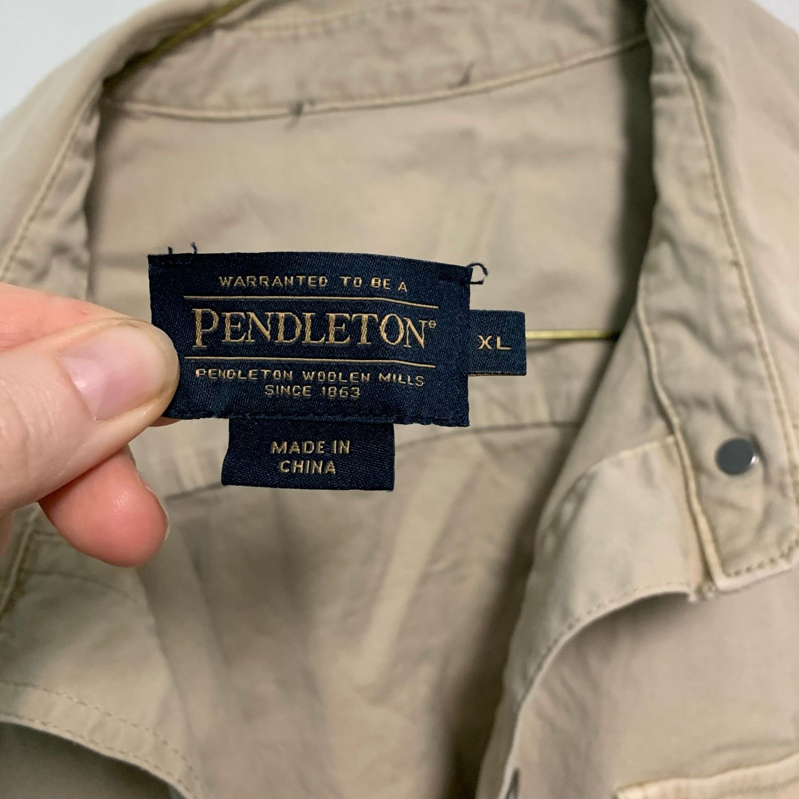 Pendleton Pendleton Women’s Tan Beige Button Up 98% Cotton Jacket XL Size XL / US 12-14 / IT 48-50 - 4 Thumbnail