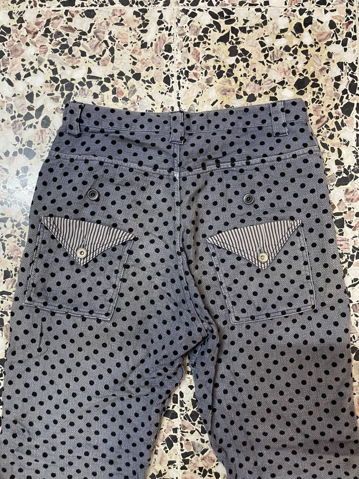 Frapbois Frapbois Japan Half Double Knee Polkadot Distressed Pants Size US 32 / EU 48 - 13 Thumbnail