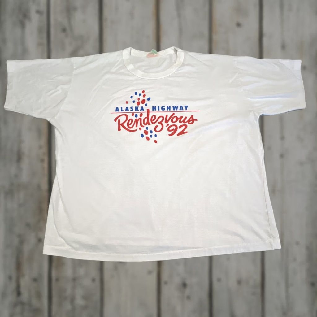 Vintage Vintage 1992 Shirt 2XL Alaska Highway Rendezvous Single Stitch Sunwear Damage Size US XXL / EU 58 / 5 - 1 Thumbnail