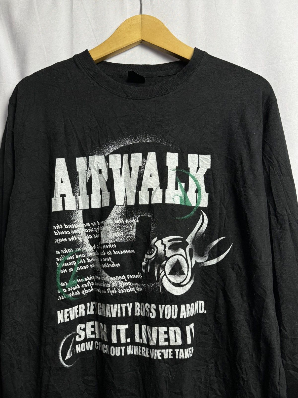 If Six Was Nine × Japanese Brand × Le Grande Bleu (L.G.B.) Japanese Poem Airwalk Long Sleeve Size US L / EU 52-54 / 3 - 1 Thumbnail