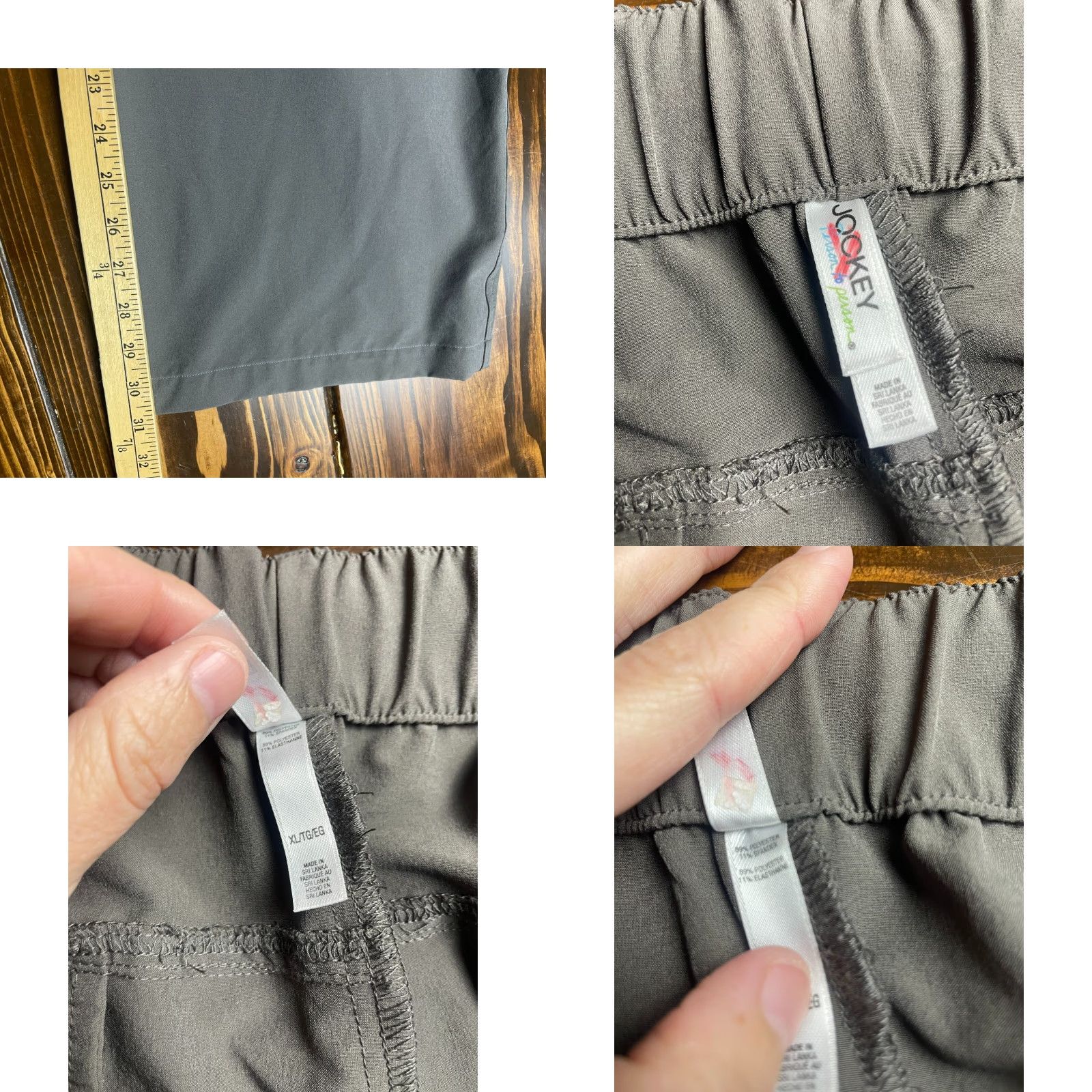 Jockey Jockey Pants Women's XL Gray Cargo Activewear Size 25" / US 0 / IT 36 - 8 Thumbnail