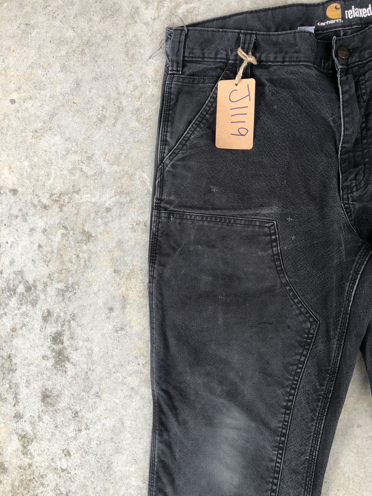 Lil Yachty Vintage Carhartt Double Knee Distressed Jeans Size US 34 / EU 50 - 4 Thumbnail