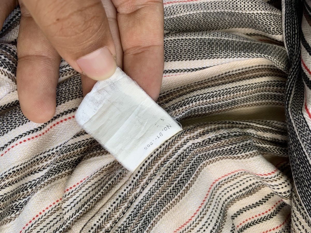 Issey Miyake × Japanese Brand × Yohji Yamamoto Crebar Garments Stripe Western Ziper Shirt Size US L / EU 52-54 / 3 - 9 Thumbnail