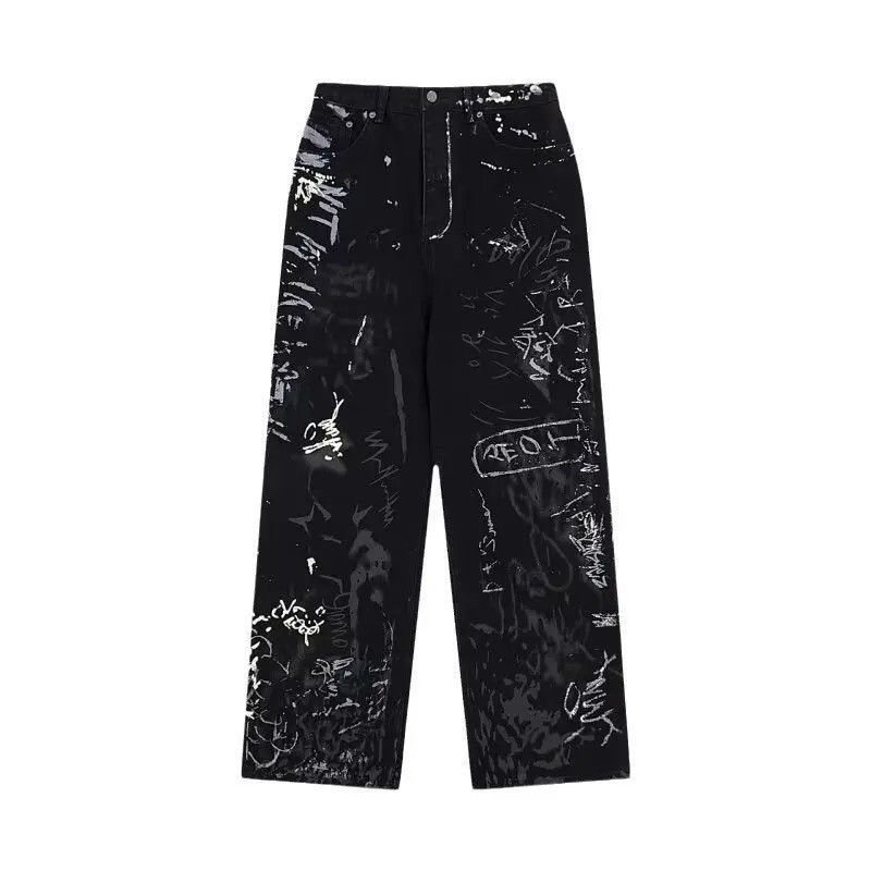 Japanese Brand × Jean Retro loose graffiti high street jeans Size US 32 / EU 48 - 5 Thumbnail