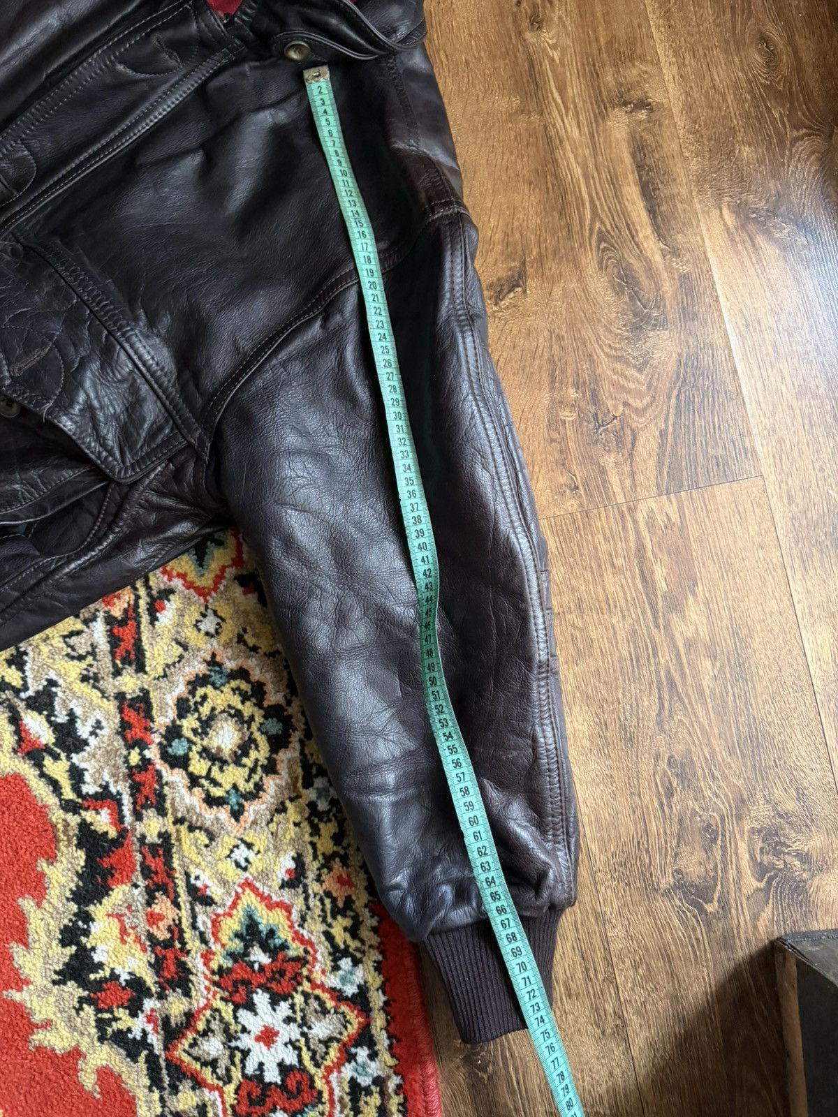 Other Vintage Y2K Black Bomber Leather Jacket Boxy Utility Size US L / EU 52-54 / 3 - 18 Thumbnail