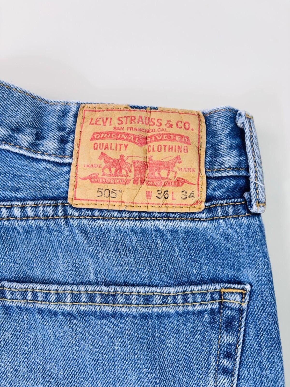 Levi's Levi's Men’s Classic 505 straight fit blue jeans 36x34 Size US 36 / EU 52 - 2 Thumbnail