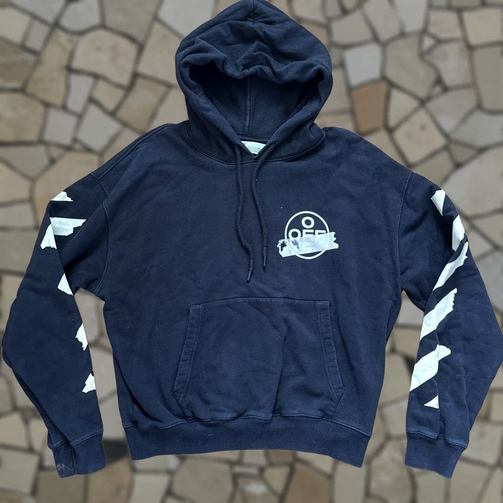 Off-White OFF-WHITE Hoodie Diagonal Arrows Tape C23 Size L Black Mens Pullover Hoodie Size US L / EU 52-54 / 3 - 1 Thumbnail