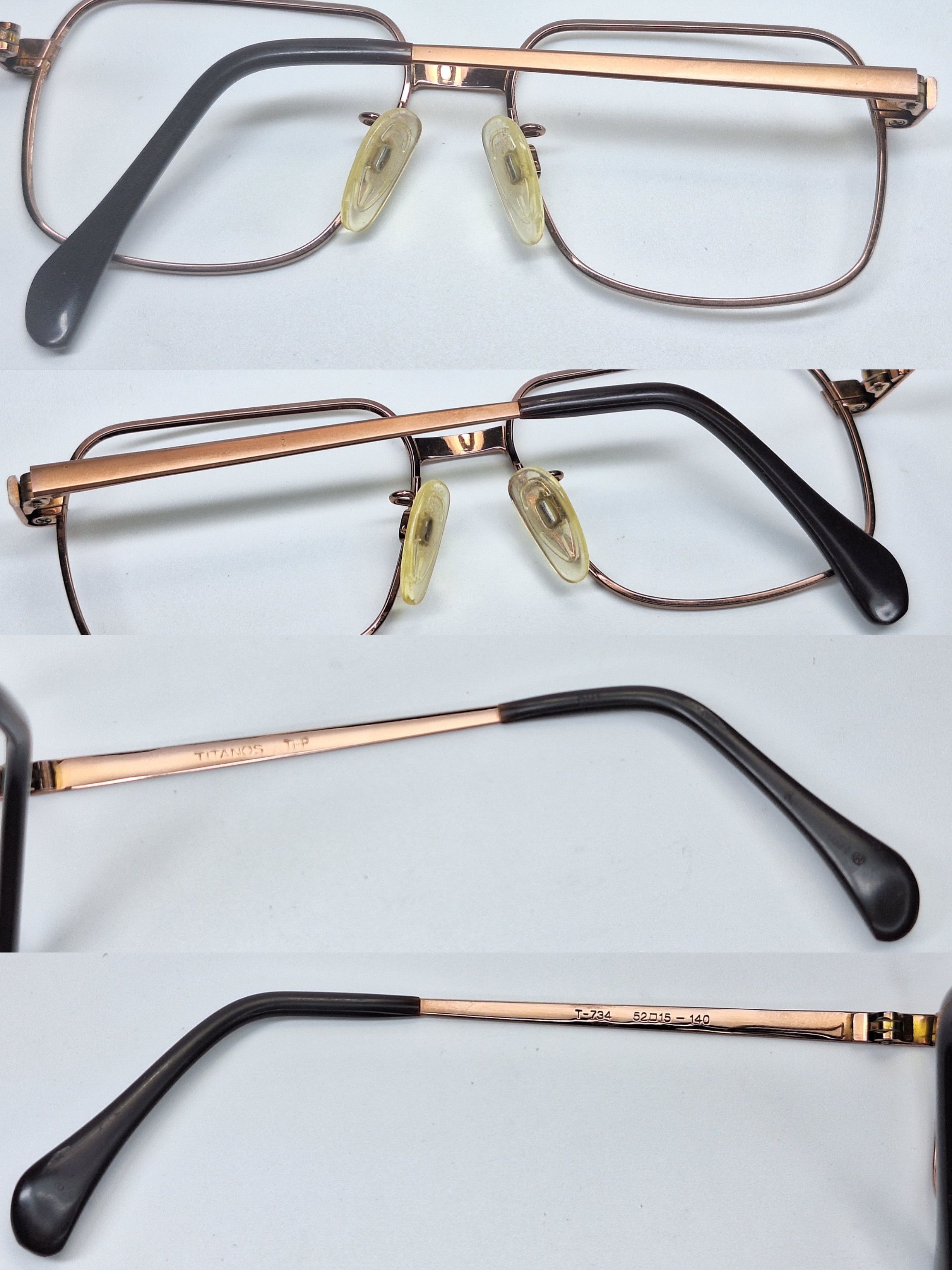Other MARUMAN Titanos T-734 Ti-P Pure Titanium Square Eyeglass Size ONE SIZE - 4 Thumbnail