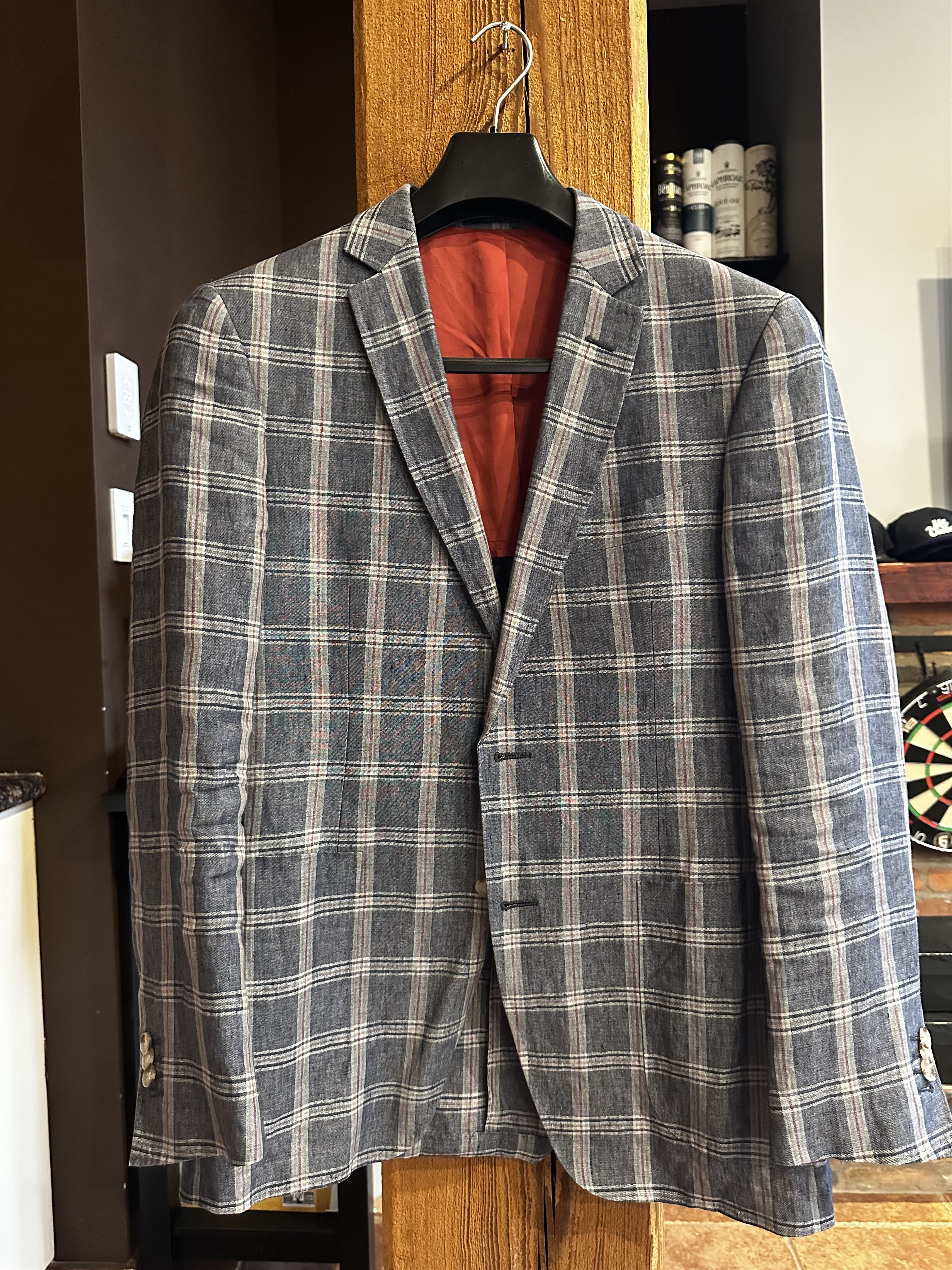 Suitsupply Suitsupply Plaid Linen-Blend Blazer – Size 46 (EU) Size 36R - 1 Thumbnail