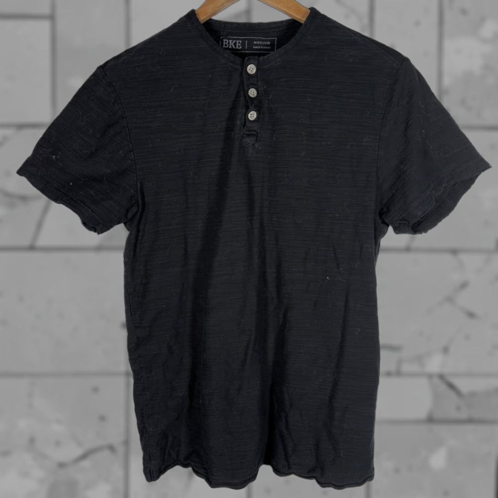 BKE BKE Black Casual Henley Style Shirt Mens Size M Size US M / EU 48-50 / 2 - 1 Thumbnail
