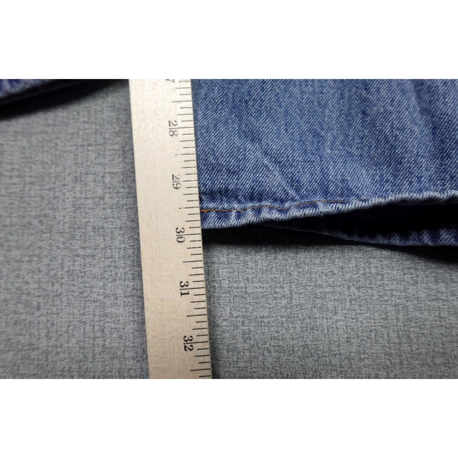 Levi's Levi's 501 Jeans Mens 38x30 Blue Straight Light Wash Button Fly Western Rancher Jeans Size US 38 / EU 54 - 6 Thumbnail