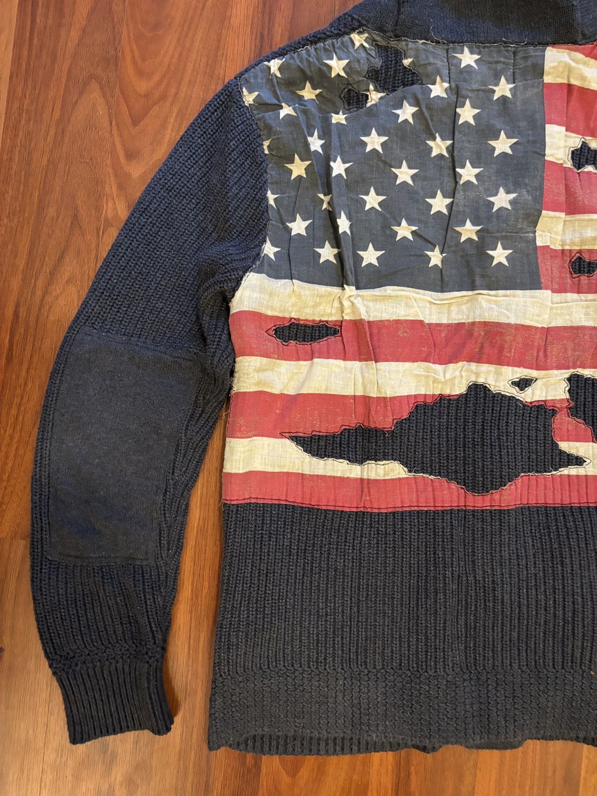 Denim & Supply Ralph Lauren Distressed flag cardigan Size US M / EU 48-50 / 2 - 3 Thumbnail