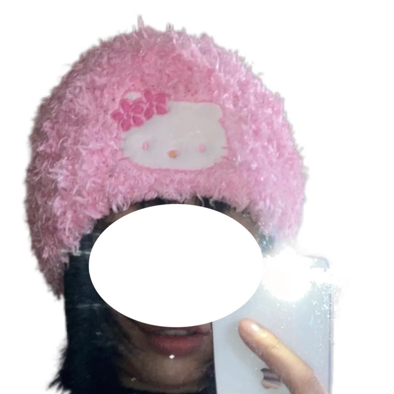 Japanese Brand Deadstock Hello Kitty No Cuff Pink Fluffy Beanie Hat OS Size ONE SIZE - 7 Thumbnail