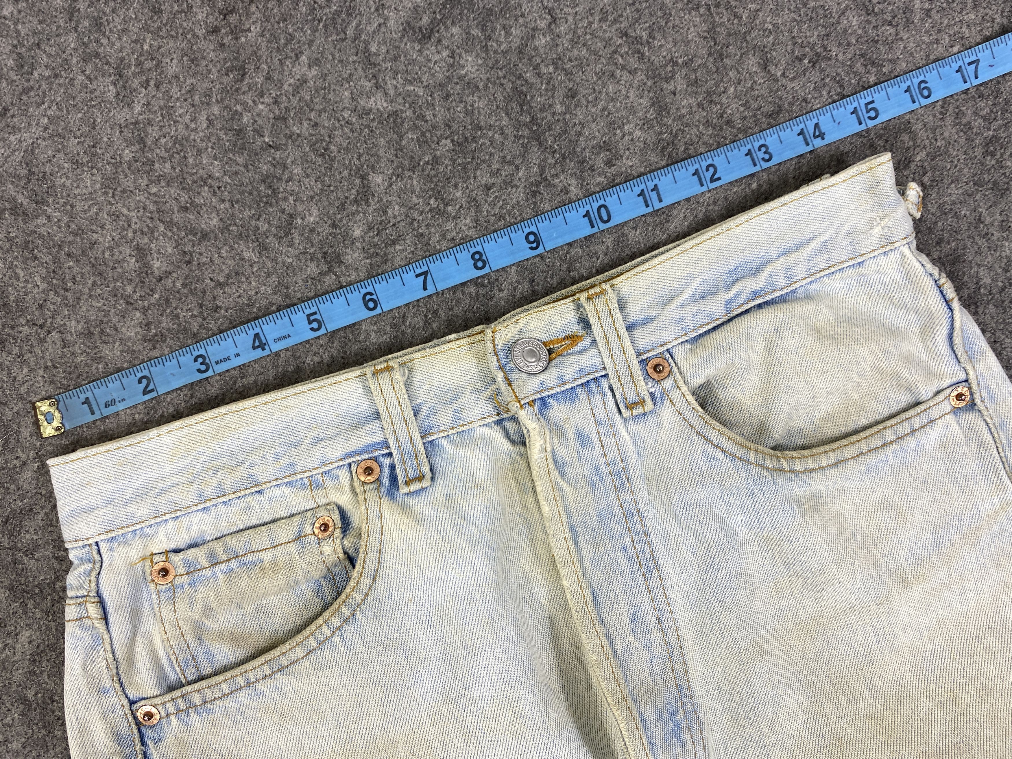Japanese Brand Dirty Light Blue Vintage Levis 501 USA Jeans 30x29 - JN3184 Size US 30 / EU 46 - 5 Thumbnail