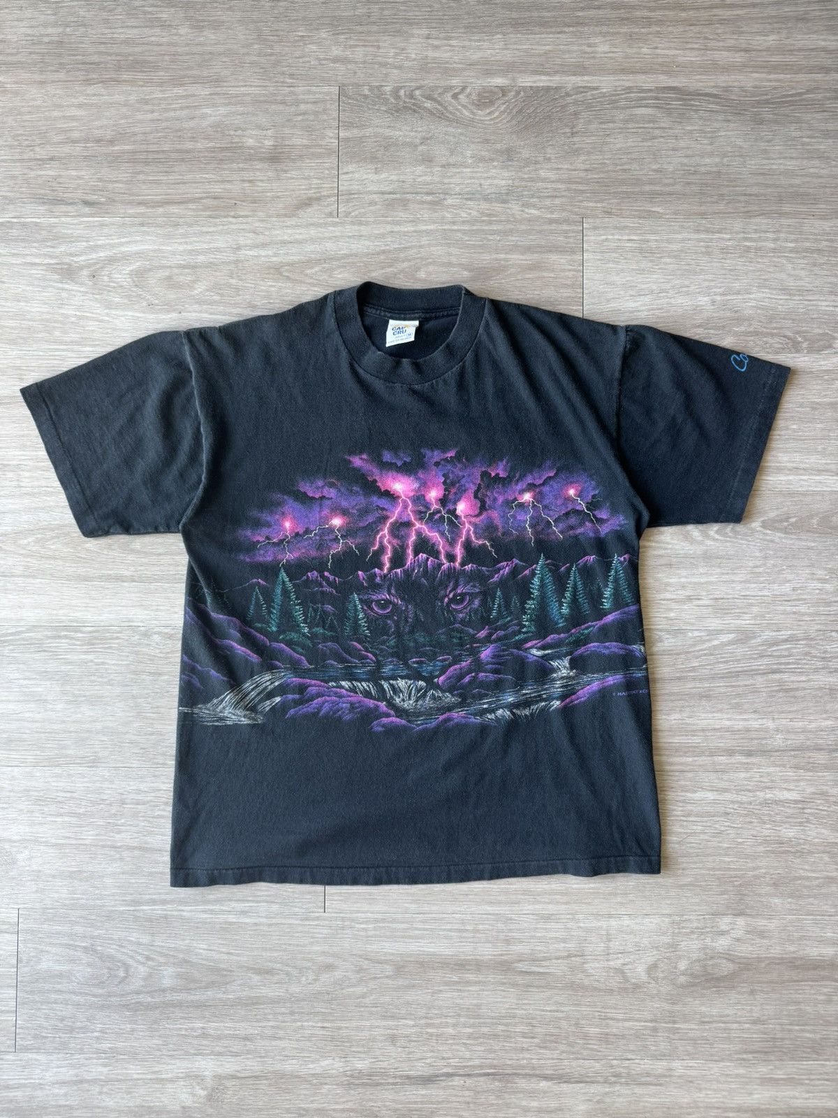 Habitat Vintage Habitat Lightning Wrap-Around Tee Size US M / EU 48-50 / 2 - 1 Thumbnail