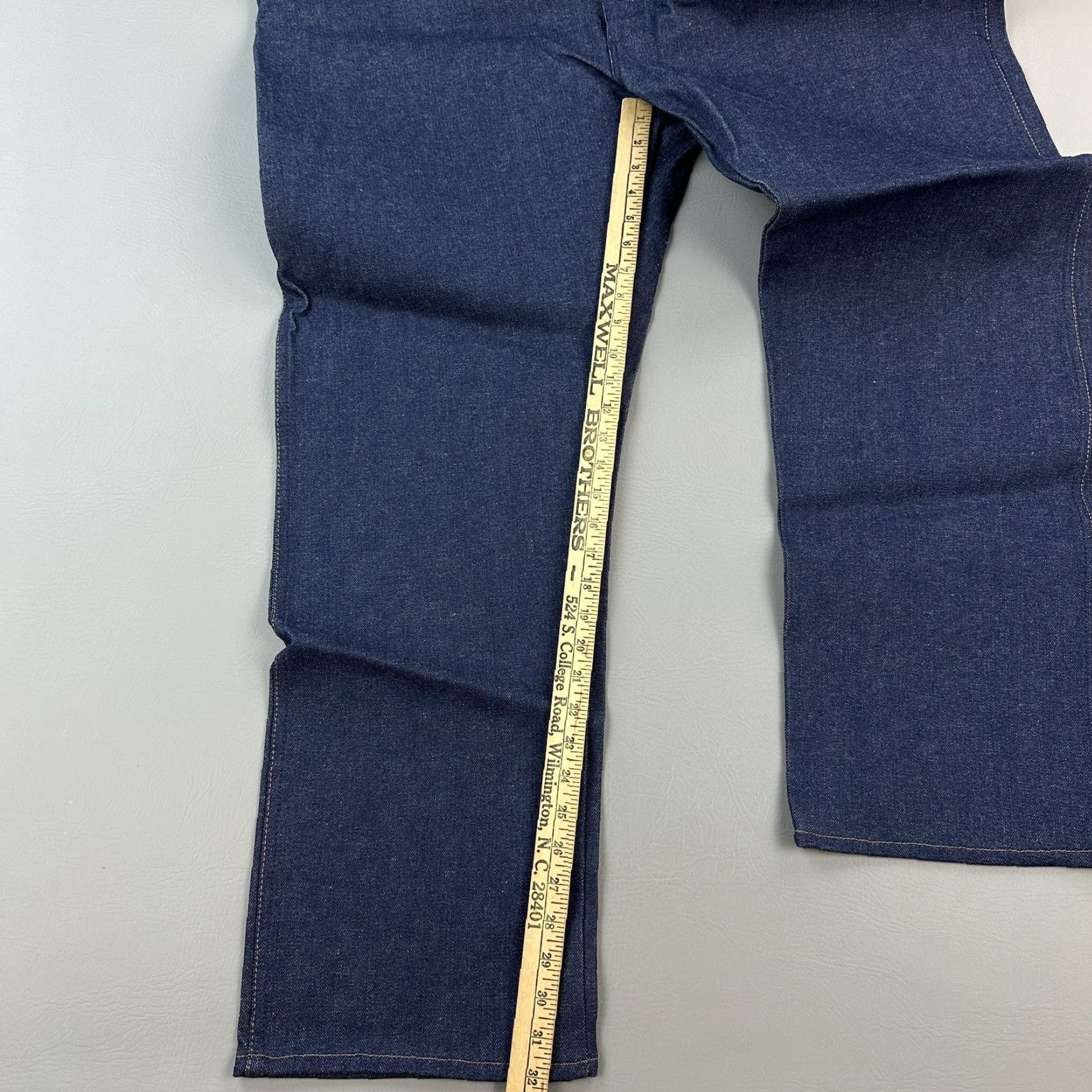 Wrangler VINTAGE Wrangler Jeans Mens 52x32 Dark Wash Cowboy Cut Deadstock 13MWZ USA Made Denim Jeans 5-Pocket Mens Cowboy USA Size US 36 / EU 52 - 3 Thumbnail