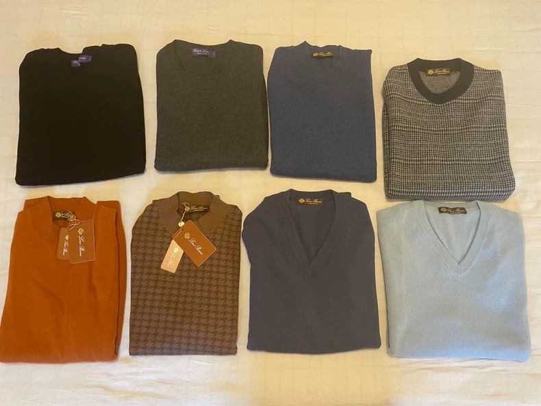 Loro Piana LORO PIANA Cashmere V-neck sweater 100% cashmere Size US L / EU 52-54 / 3 - 3 Thumbnail