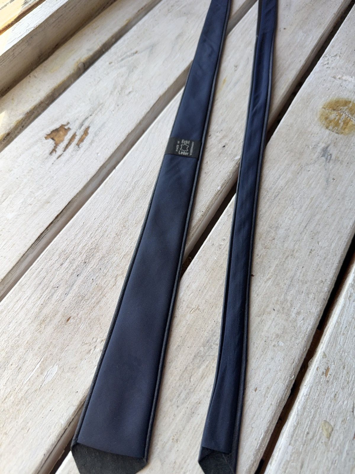 Japanese Brand Vntg Dark Blue W-Germany Leather Tie 90s Opium Rock Style Size ONE SIZE - 11 Thumbnail