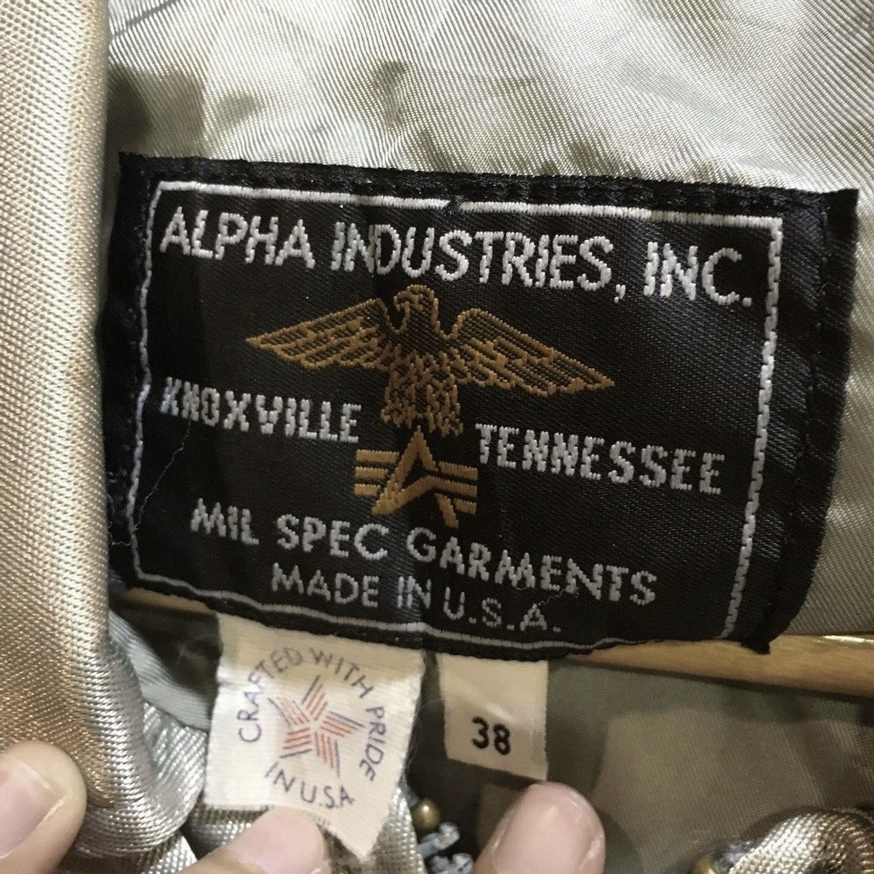 Alpha Industries Vintage 90s Alpha Industries Silver Nylon MA-1 Bomber Jacket Size US M / EU 48-50 / 2 - 5 Thumbnail