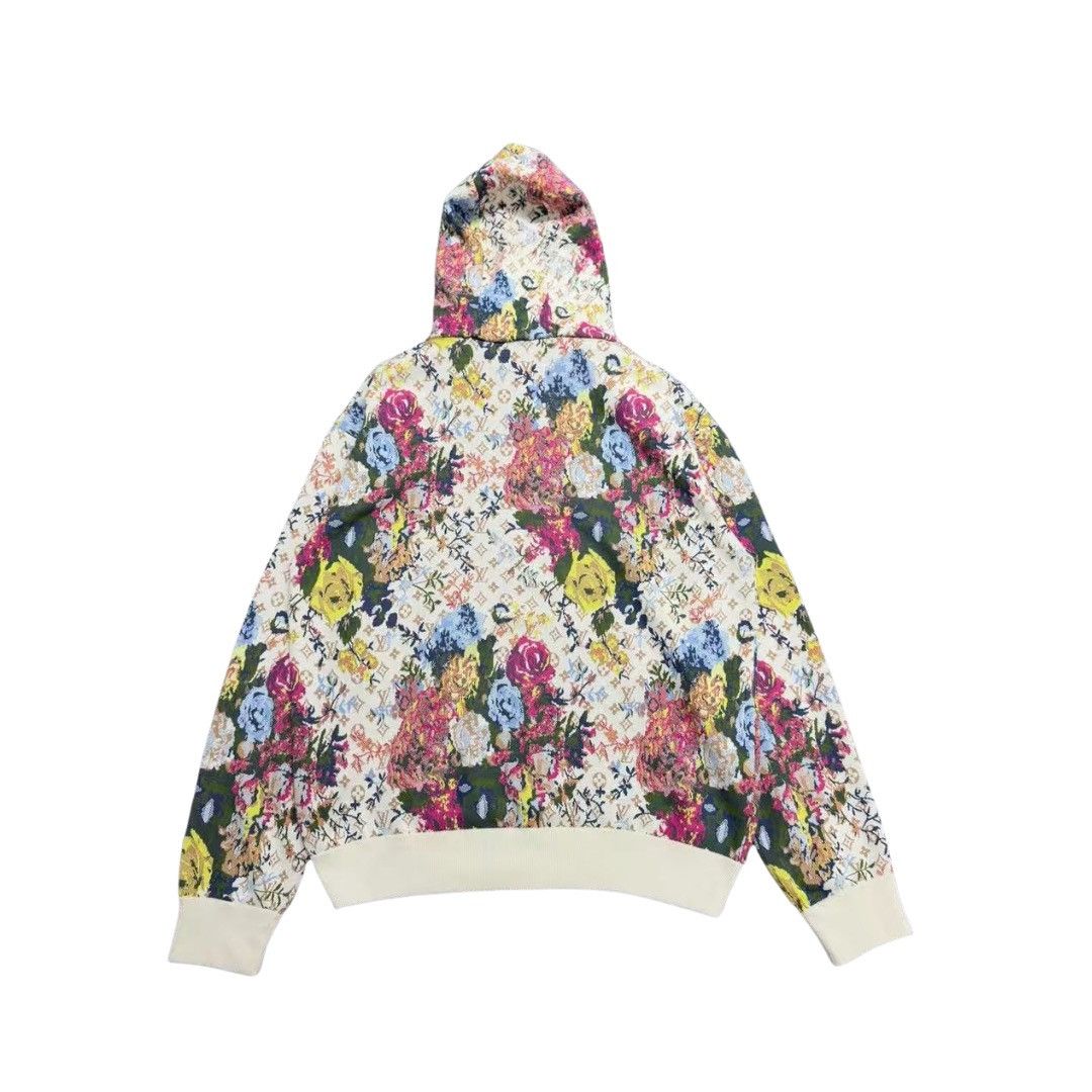 Louis Vuitton × Virgil Abloh Louis Vuitton Monogram Flower Knit Hoodie Size US L / EU 52-54 / 3 - 2 Thumbnail