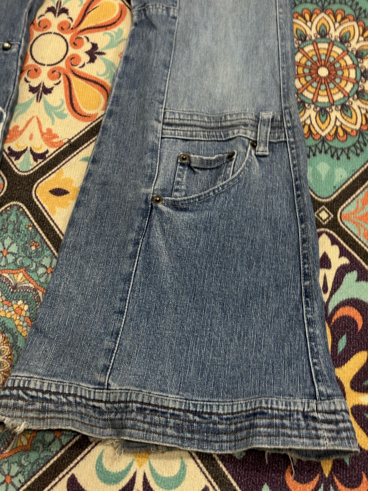 Seditionaries Penty Punk Reconstructed Studded Flare Denim Pant Size US 27 - 7 Thumbnail