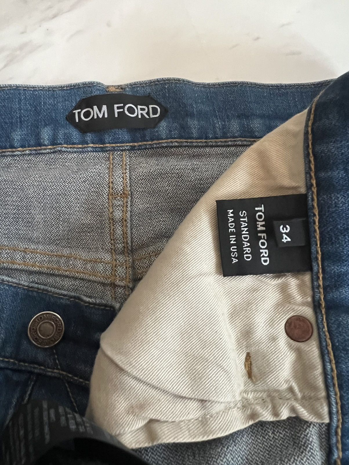 Tom Ford Tom Ford Standard Fit Whashed Blue Jean 34 98% Cotton Size US 34 / EU 50 - 10 Thumbnail