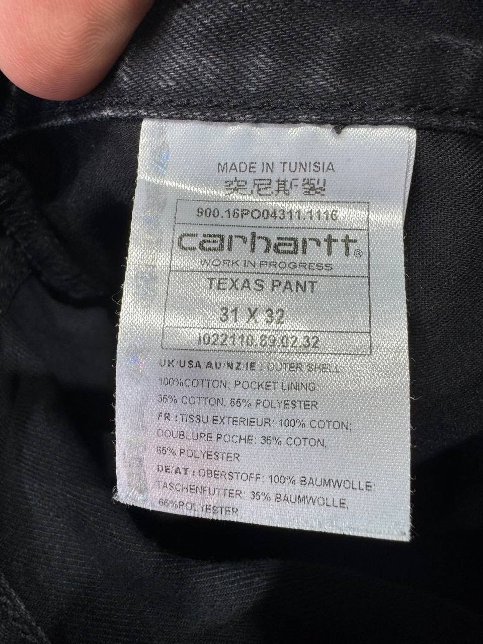 Carhartt Carhartt Texas Pant Jeans Black Denim Size US 31 - 13 Thumbnail
