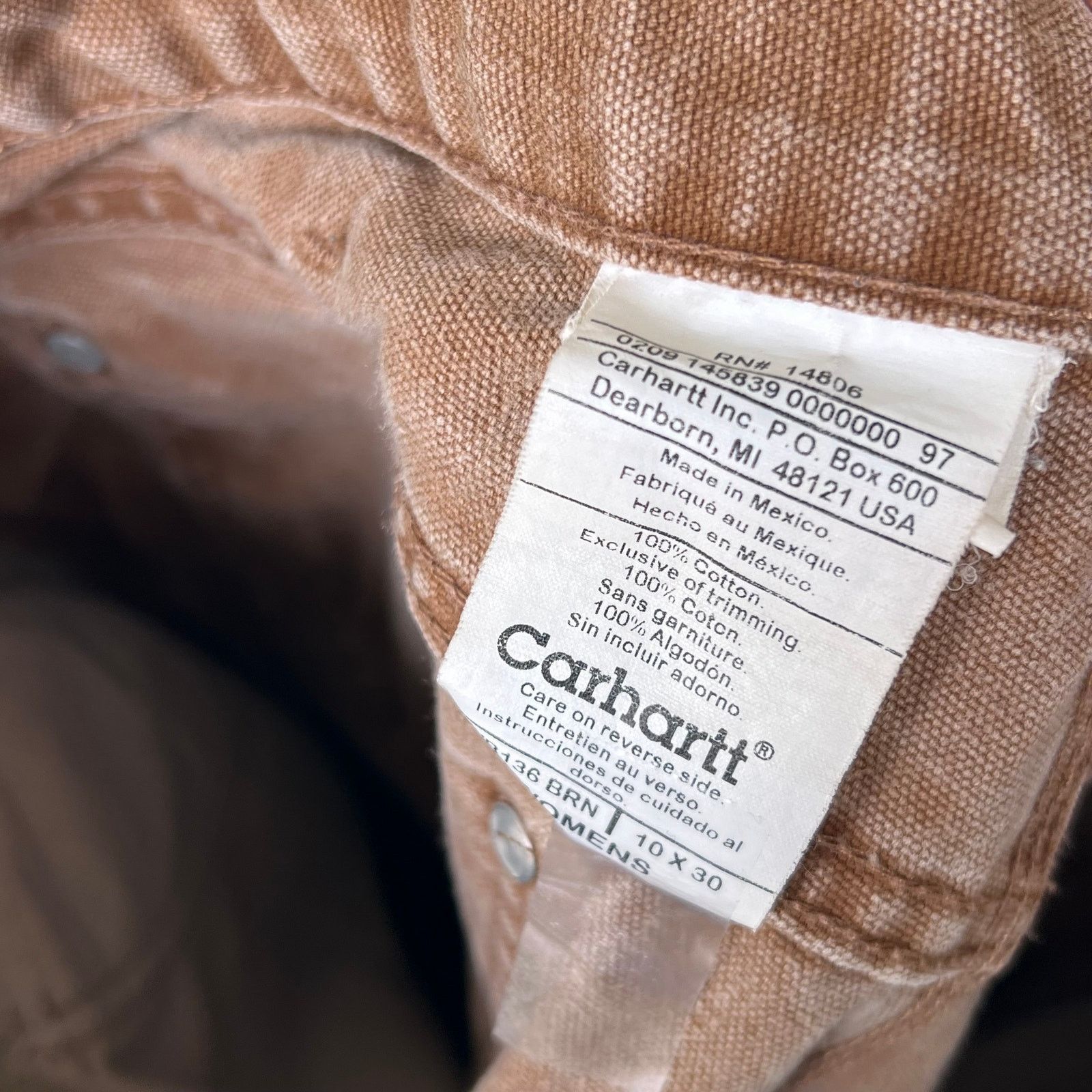 Carhartt × Vintage Carhartt brown WOMENS double knee work wear carpenter pants Size US 30 / EU 46 - 7 Thumbnail