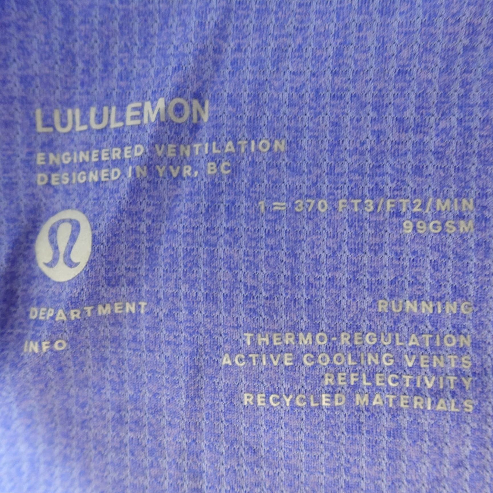 Lululemon Lululemon Mens T-Shirt Athletic Fit Short Sleeve Blue Logo Casual Shirt M Regular Crew Neck - (Note: Original title words rearranged for clarity) Size US M / EU 48-50 / 2 - 6 Thumbnail