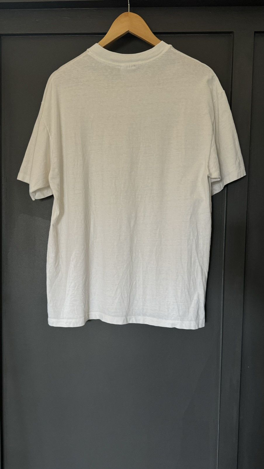 Designer × Vintage 1991 Dont Panic 2QT2BSTR8 vintage white t-shirt Size US L / EU 52-54 / 3 - 7 Thumbnail