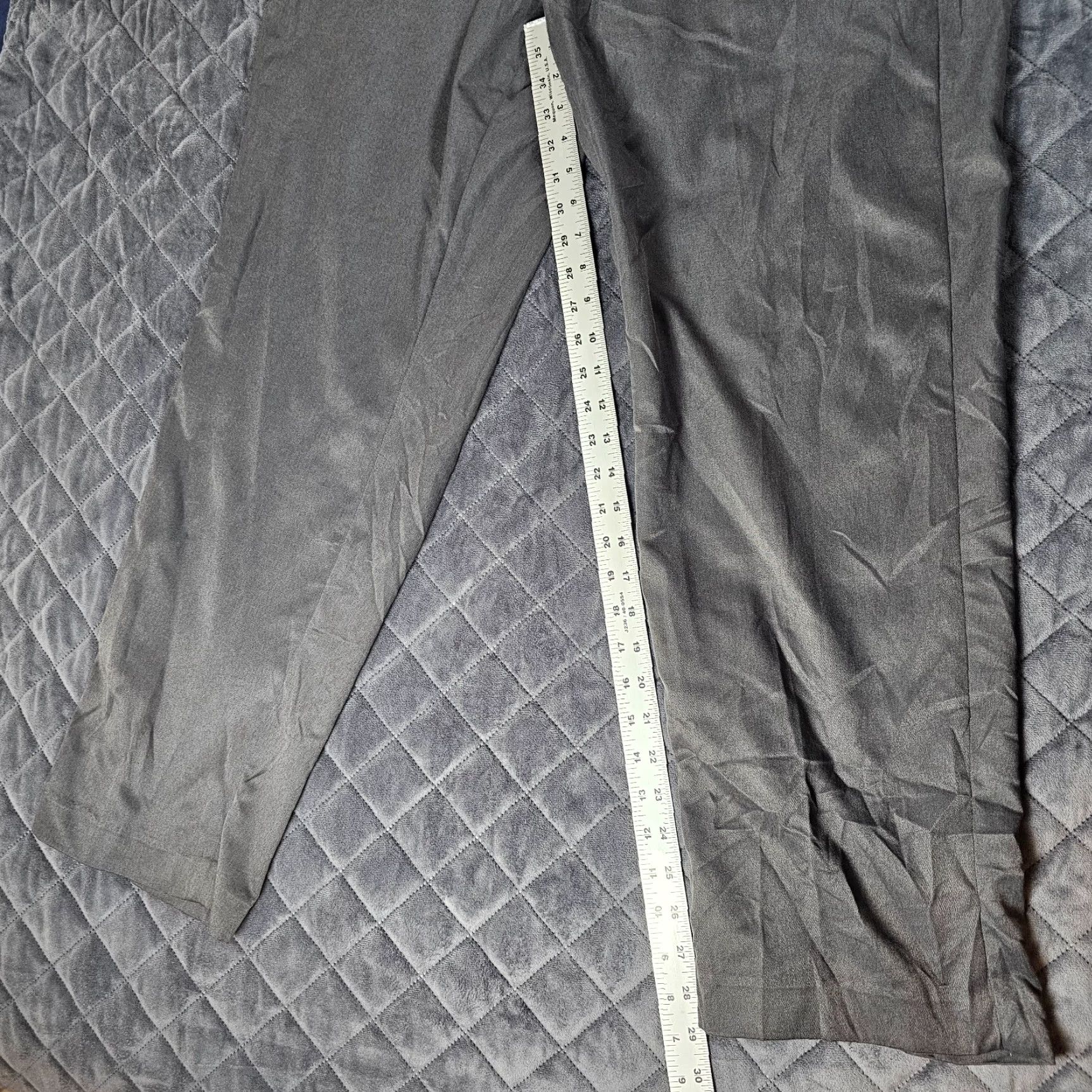 George George Pants Mens 36x32 Dress Pants Flat Front Business Career Gray Size US 36 / EU 52 - 4 Thumbnail