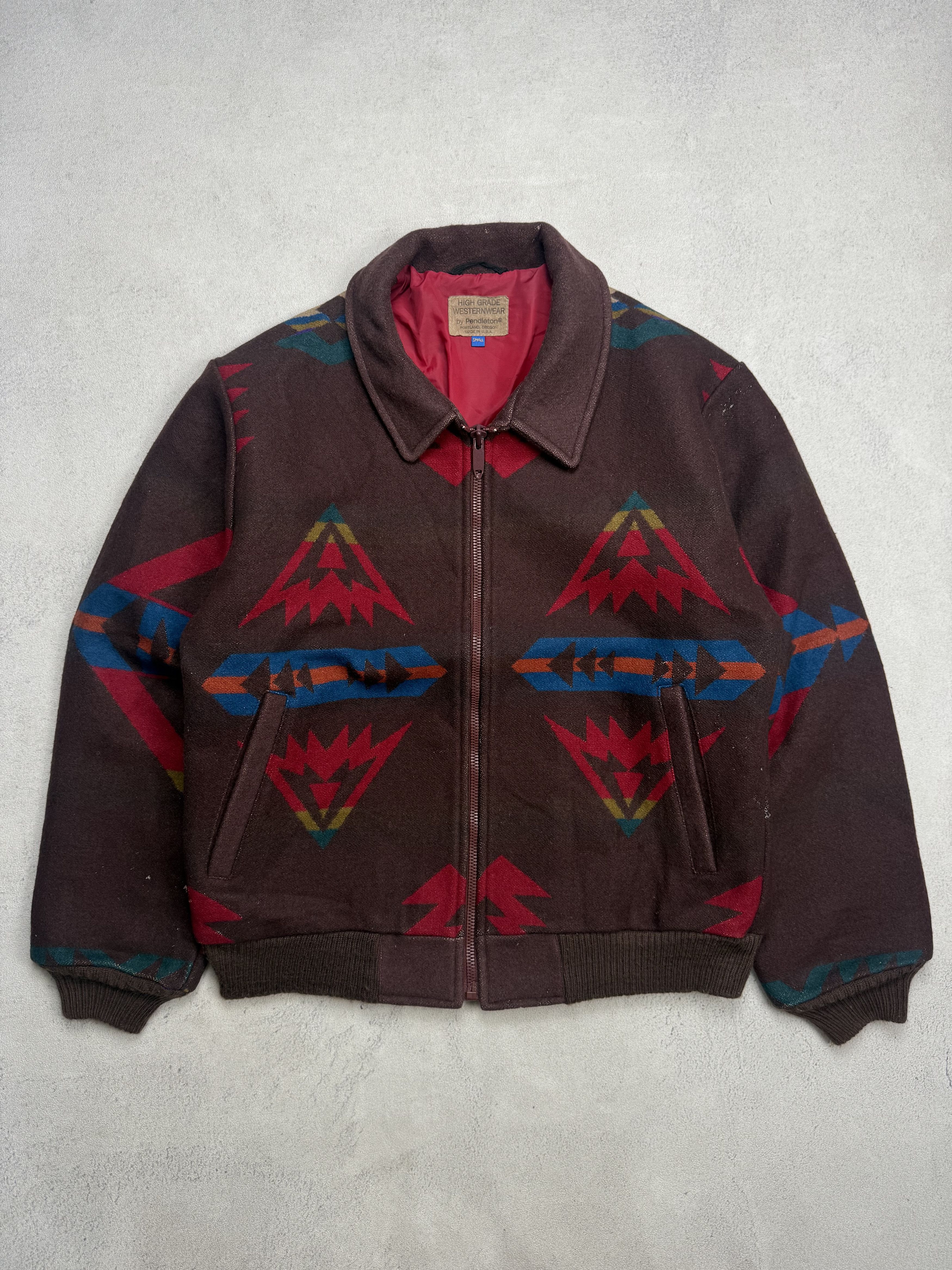 80s Pendleton High Grade Western Wear Aztec Wool Jacket