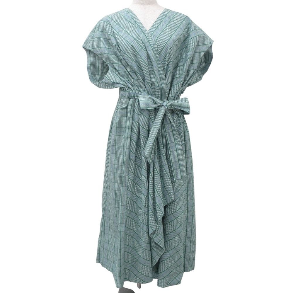 Other Other Blamink M CO CHK CASH WRAP Dress Cotton Dresses 7926-299-0162 DUTY FREE for USA Size ONE SIZE - 1 Thumbnail