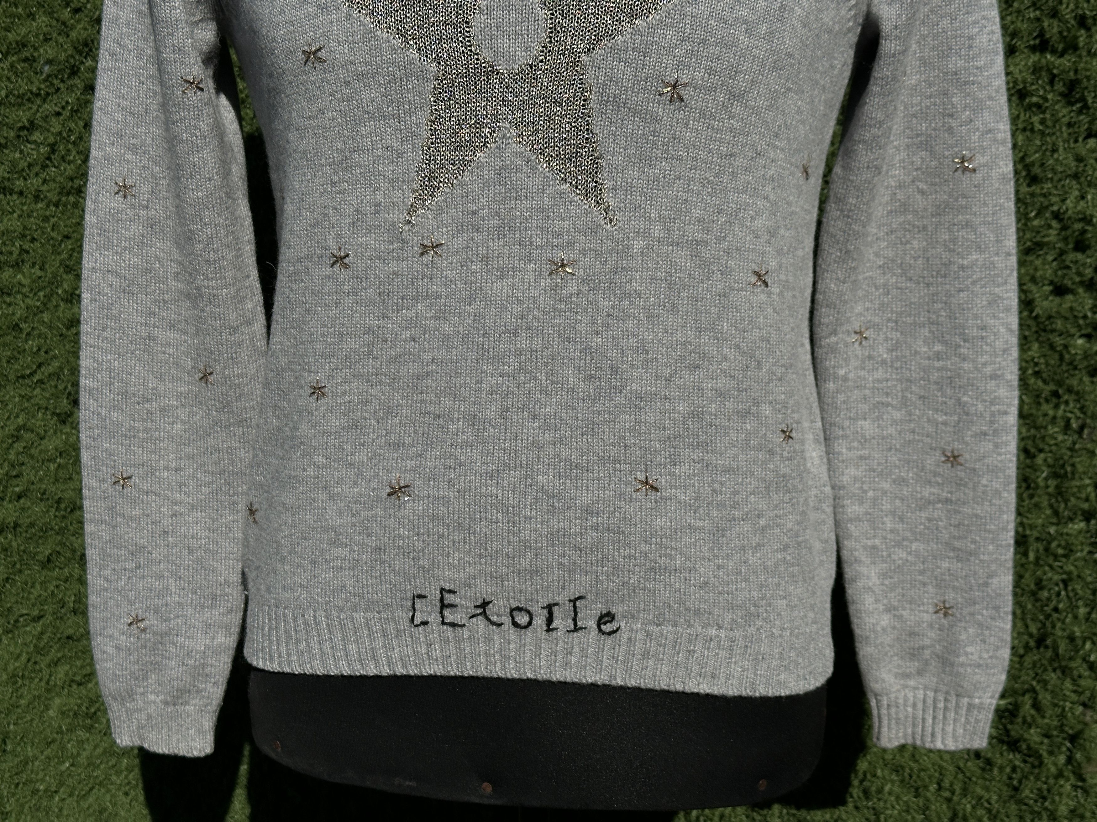Dior Christian Dior Gray Cashmere L'Étoile Star Embroid Size 36 Size XS / US 0-2 / IT 36-38 - 6 Thumbnail