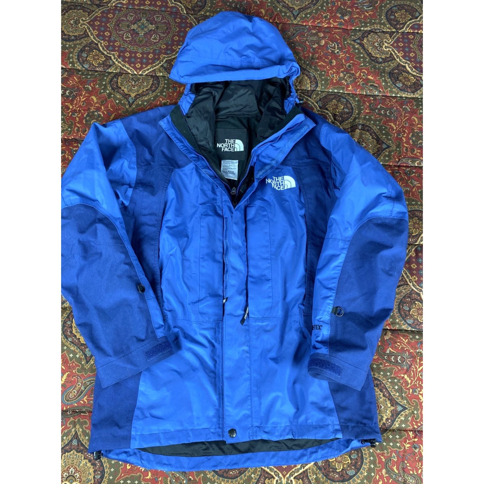 The North Face VINTAGE The North Face Gore Tex Parka Hoodie Jacket Parka Men M Blue 90s Water Resistant Size US M / EU 48-50 / 2 - 4 Thumbnail