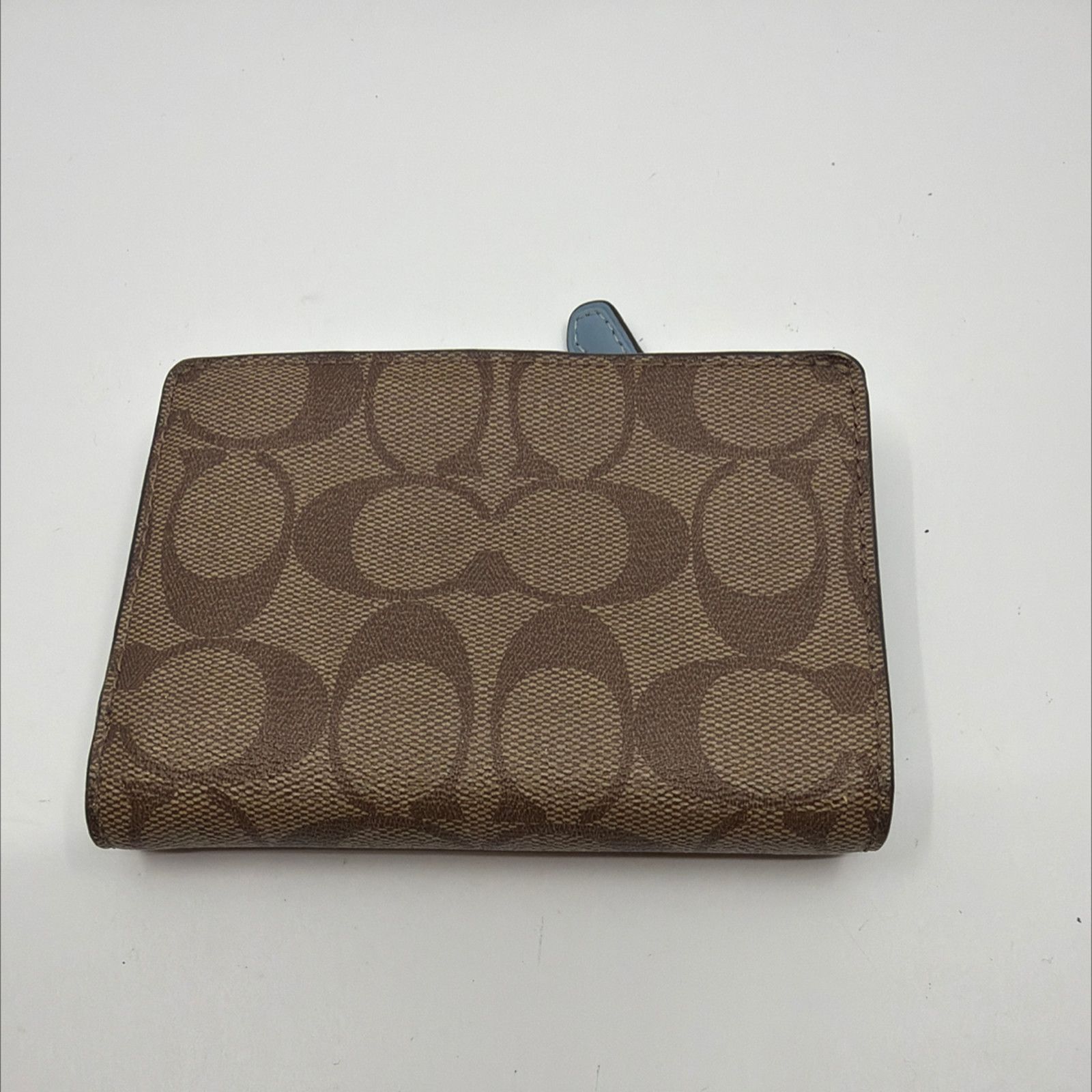 Coach Coach Signature Canvas Bi-Fold Wallet Brown & Blue Size ONE SIZE - 2 Thumbnail