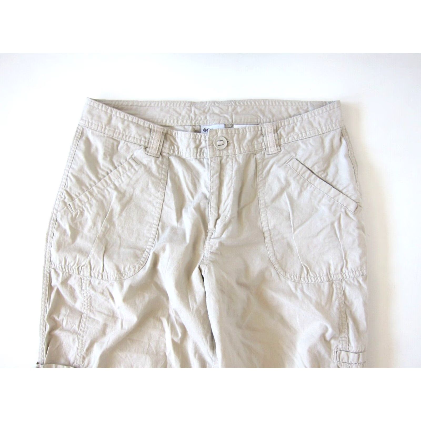 Vintage Columbia Women Pants Cargo Chino Pocket 100% Cotton Brown Beige 6 Size 28" / US 6 / IT 42 - 3 Thumbnail