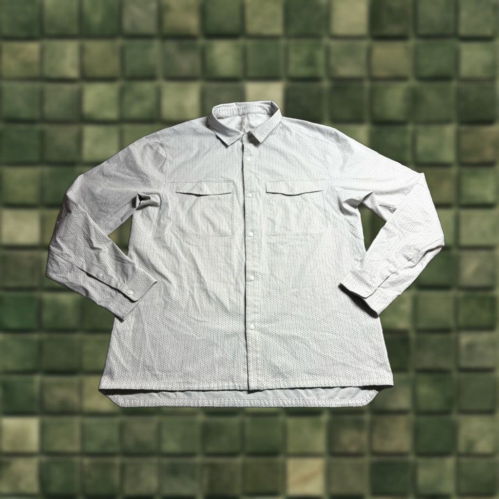 Lululemon Lululemon Shirt Mens Large Gray Snap Front Pockets Geometric All Over Print Button-Up Size US L / EU 52-54 / 3 - 1 Thumbnail