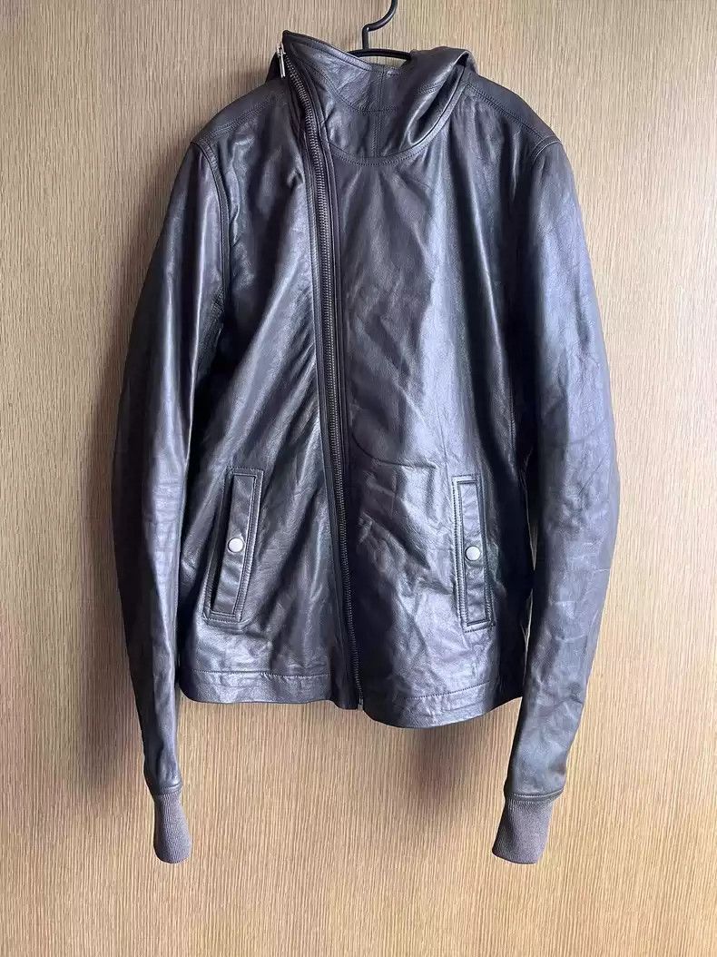 Rick Owens Rick Owens Main line ninja leather hoodie-2505 Size US L / EU 52-54 / 3 - 1 Thumbnail
