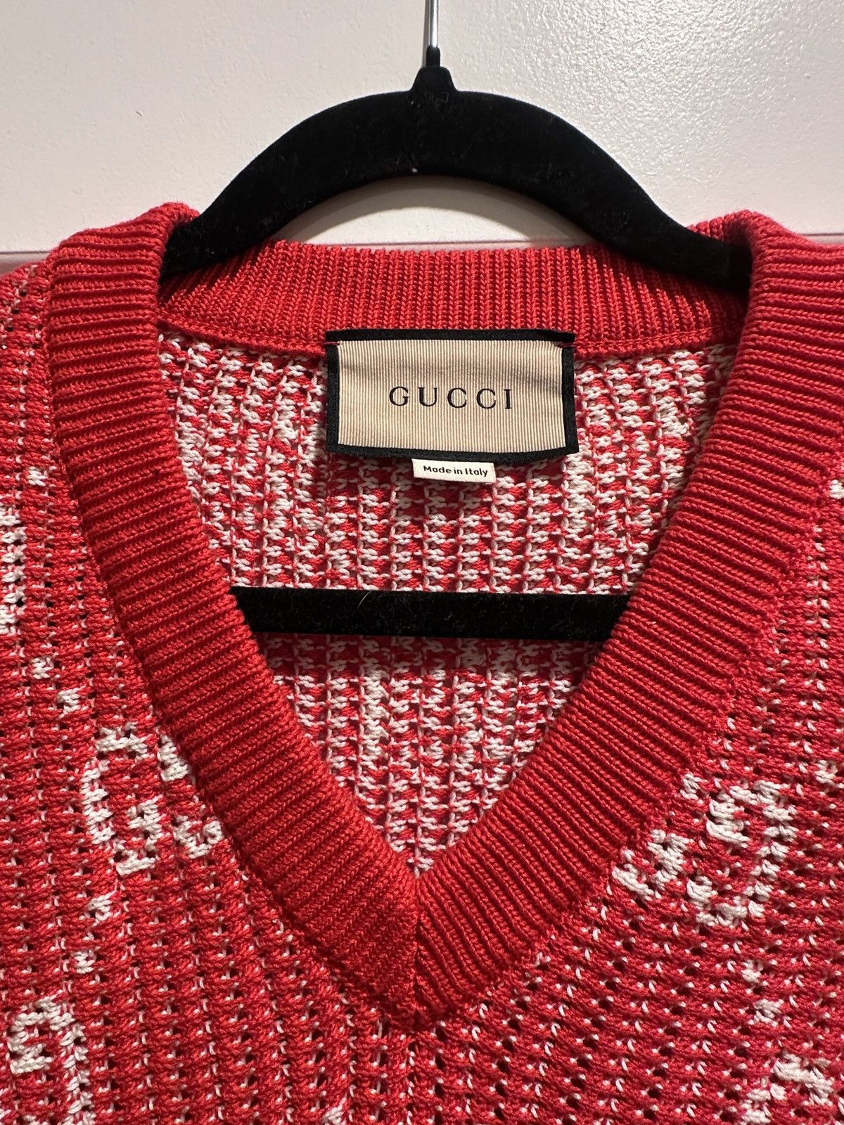 Gucci Red Gucci Vest Knit Size US XL / EU 56 / 4 - 2 Thumbnail