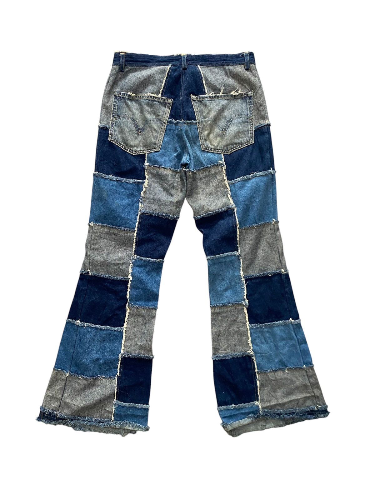 If Six Was Nine × Japanese Brand FLARE JAPAN BRAND THE CLASSIC MEMBER PATCHWORK DENIM BUTTON Size US 30 / EU 46 - 5 Thumbnail