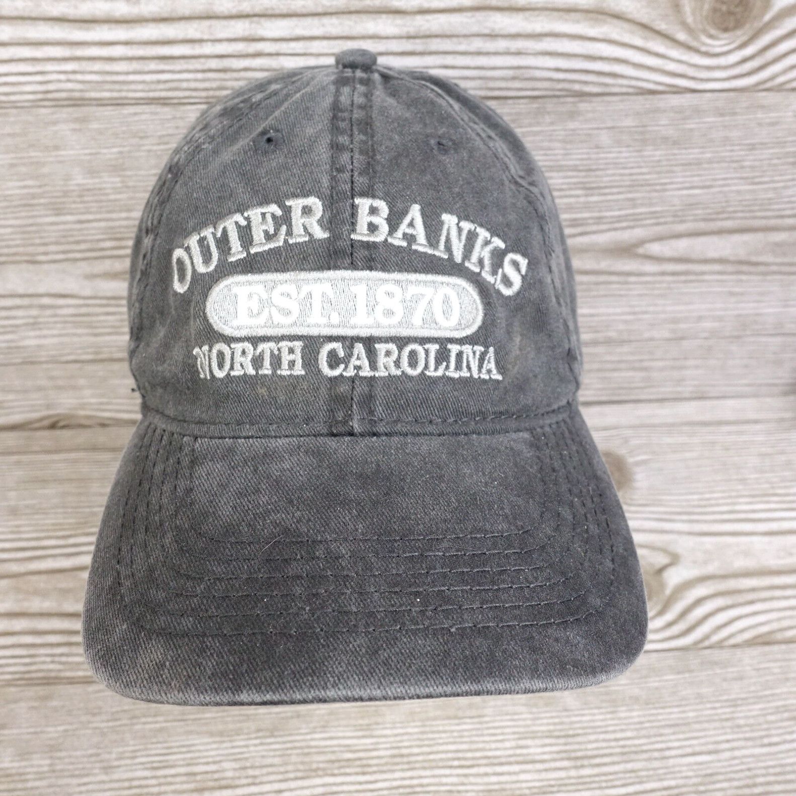 Vintage OUTER BANKS NORTH CAROLINA GRAY TRAVEL TOURIST STRAPBACK ...