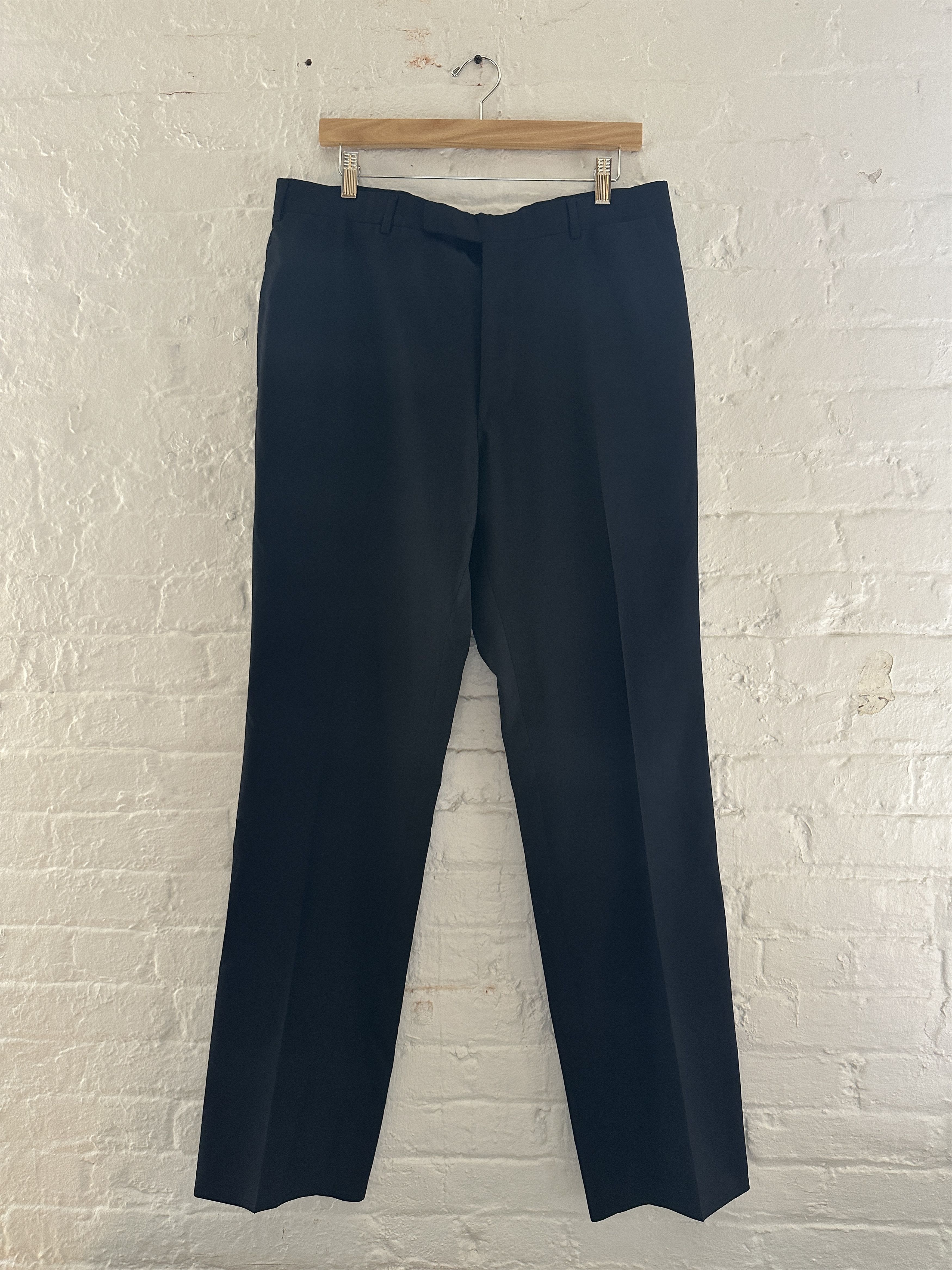 Prada Pleated Wool Straight Leg Trousers