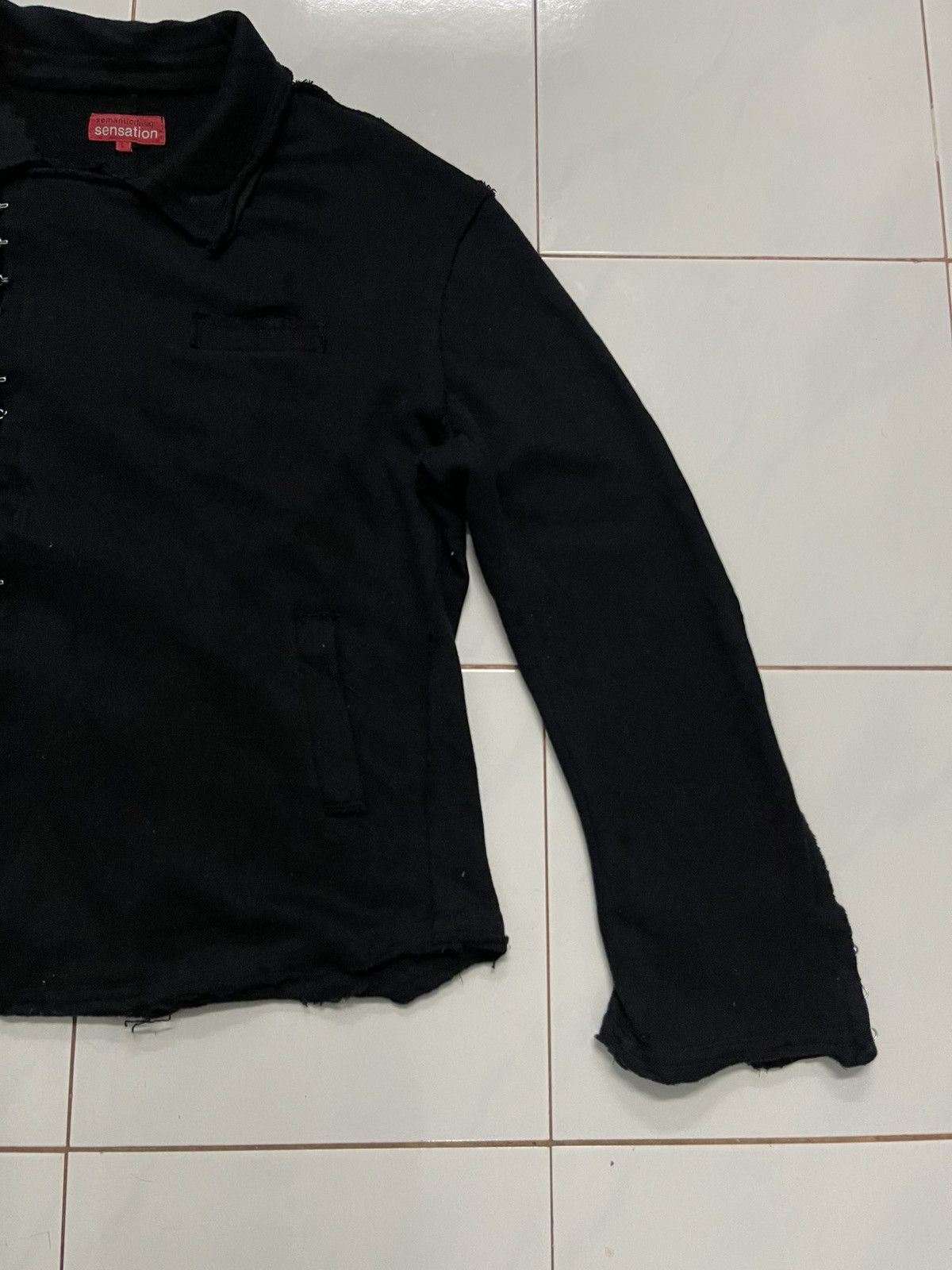If Six Was Nine 2000s SEMANTIC DESIGN COTTON JACKET CROSS DESIGN Size US L / EU 52-54 / 3 - 4 Thumbnail